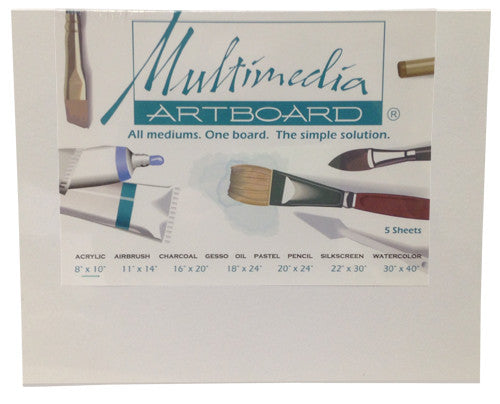 White Multimedia ArtBoard (5 pack)