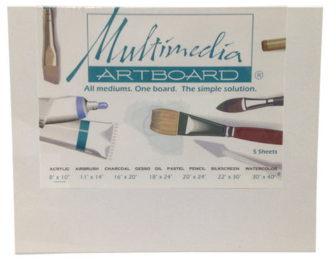 White Multimedia ArtBoard (5 pack)