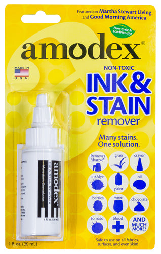 Amodex Ink & Stain Remover Trial Pack Set of 25 Single Unit Packs Non-Toxic