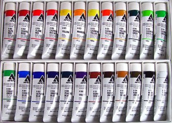 Swatching and painting with Holbein Aqua Duo water soluble oils paints set  