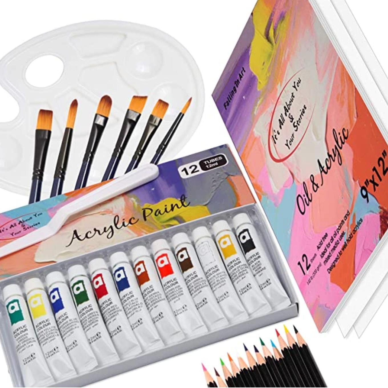 Acrylic Paint Artists Set, Acrylic Paints Painting