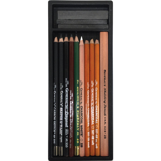 Generals Charcoal Pencils 12 Box - No 558 - White