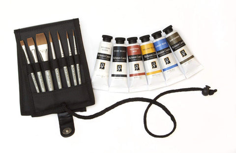 Gurney's Casein 6-Pack with Brush Set